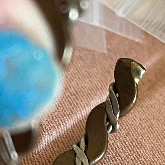 Handmade Copper and Silver Bangle Bracelet - Picture 8 of 9